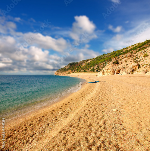 The beautiful beach of Milos on the Lefkada island  in Greece