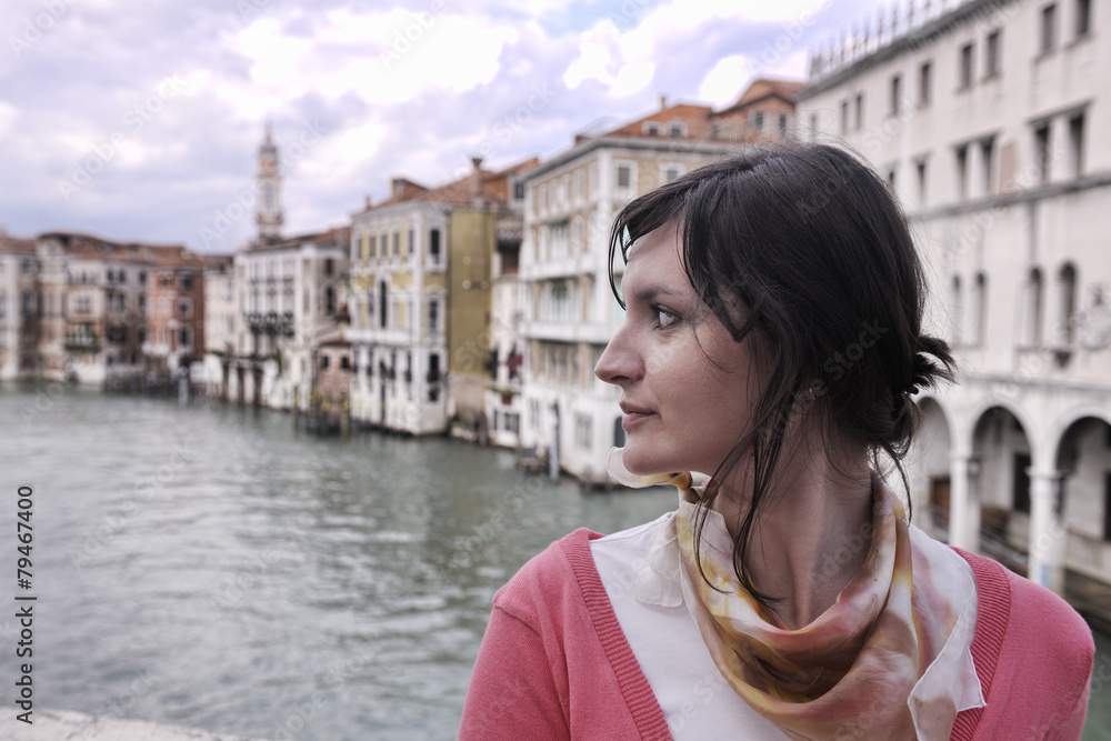 Obraz Beautiful woman in Venice