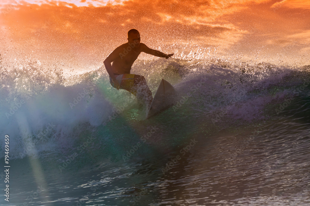Surfer on Amazing Wave Surfer on Amazing Wave