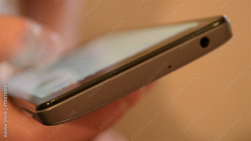 Browsing Email On Smartphone, Close up Browsing Email On Smartphone, Close up