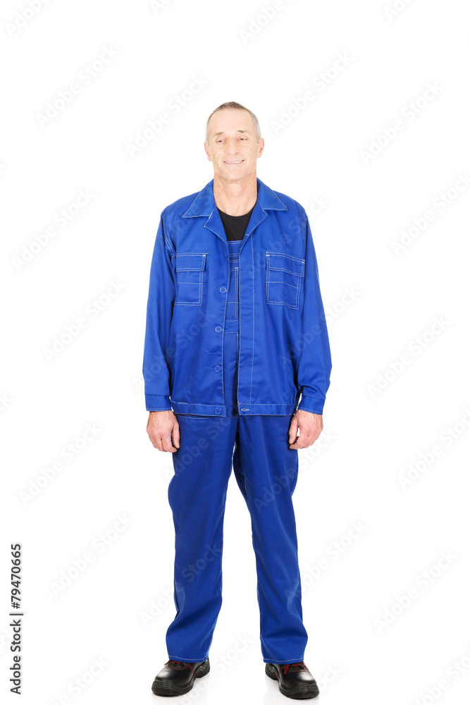 Mature worker in uniform Mature worker in uniform