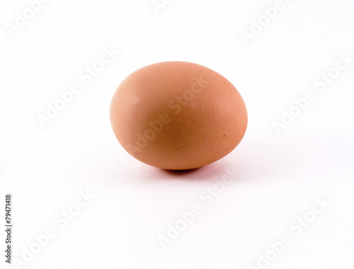 A single uncooked raw egg still in it's shell