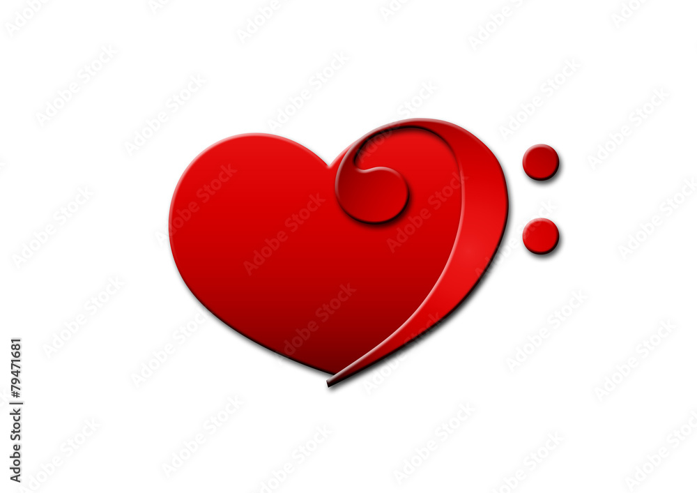 Musiknote mit Herz / Sheet Music Heart Musiknote mit Herz / Sheet Music Heart
