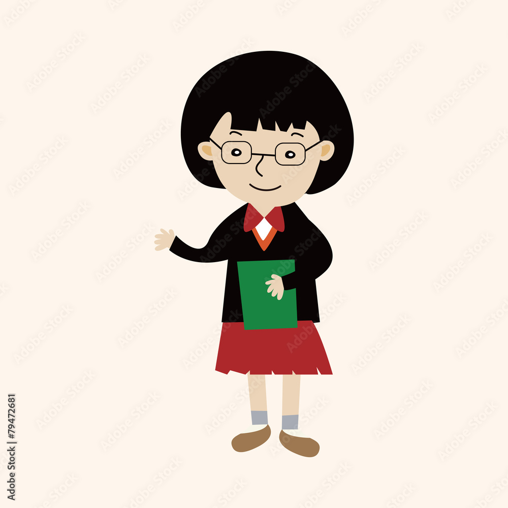 student cartoon theme elements vector,eps