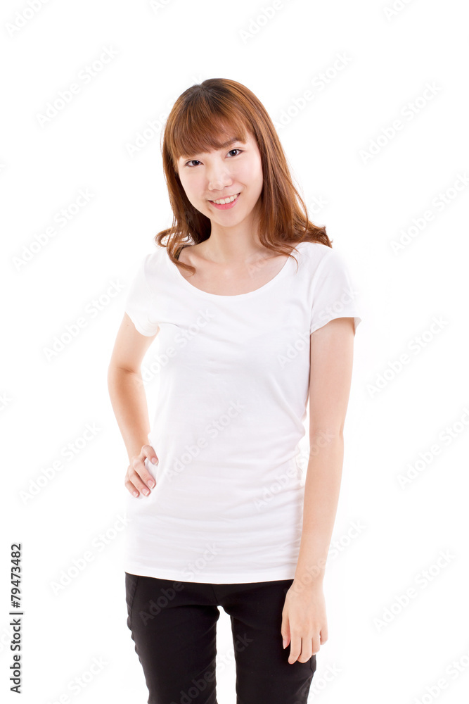 portrait of smiling, happy, confident woman in casual attire, wh portrait of smiling, happy, confident woman in casual attire, wh