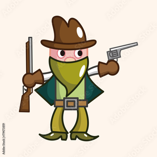 cowboy theme elements vector,eps