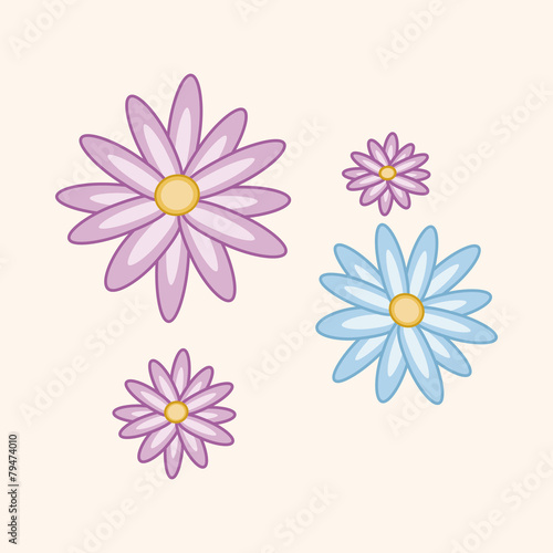 flower theme elements vector eps