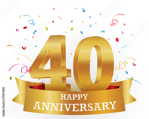 Anniversary Celebration with confetti