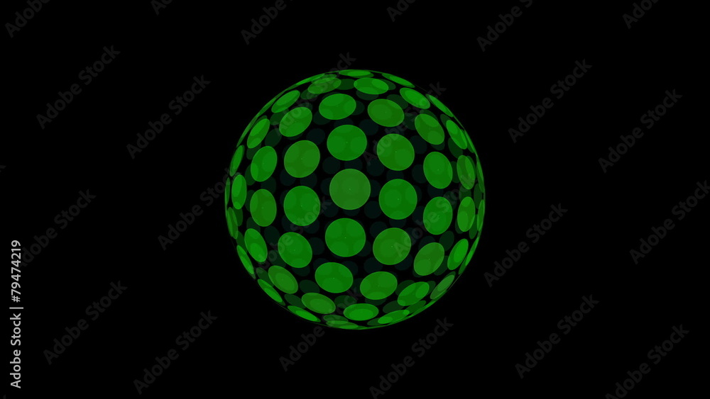 Abstract sphere of circles dance animation Abstract sphere of circles dance animation