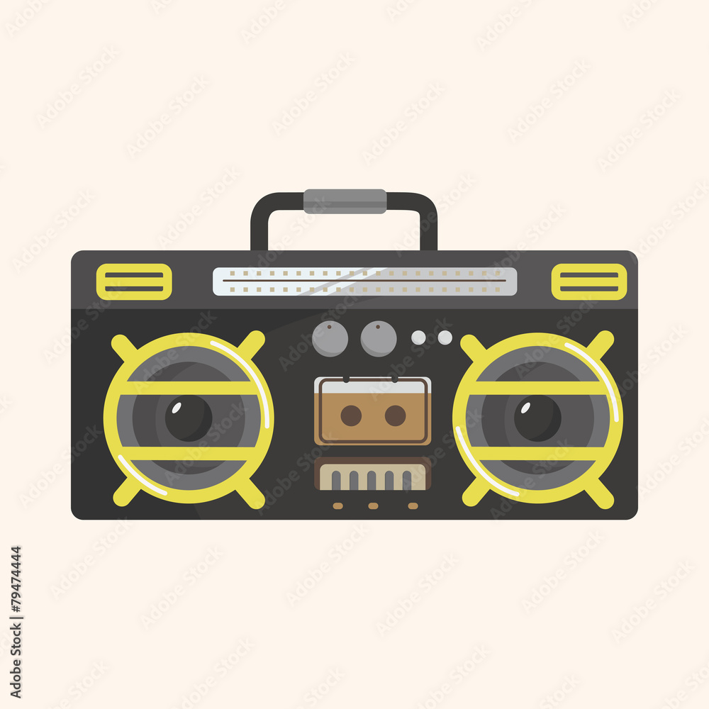 Fototapeta premium radio theme elements vector,eps