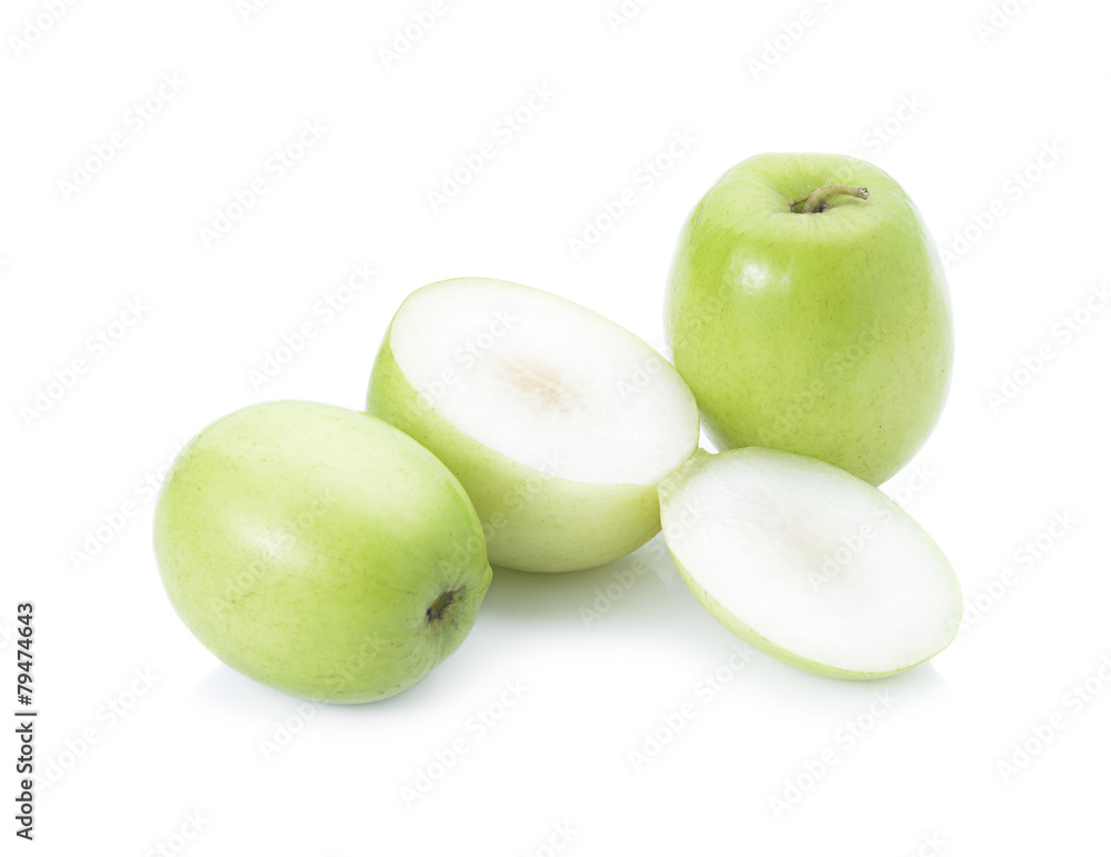 Green Monkey apple or jujubes in basket Green Monkey apple or jujubes in basket