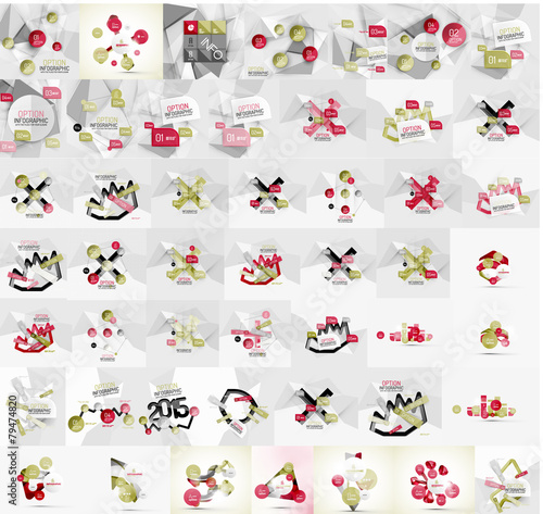 Wallpaper Mural Modern abstract infographic banner set Torontodigital.ca