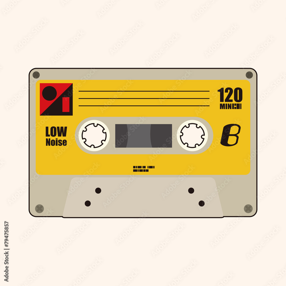 Naklejka premium Audiotape theme elements vector,eps