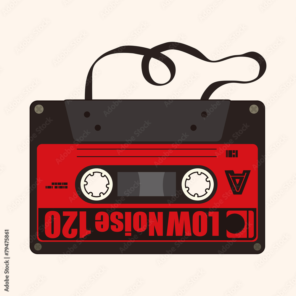 Audiotape theme elements vector,eps Audiotape theme elements vector,eps