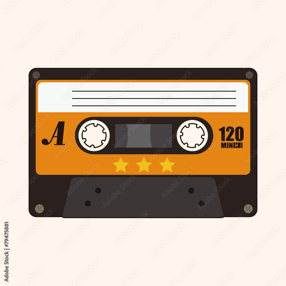 Obraz premium Audiotape theme elements vector,eps