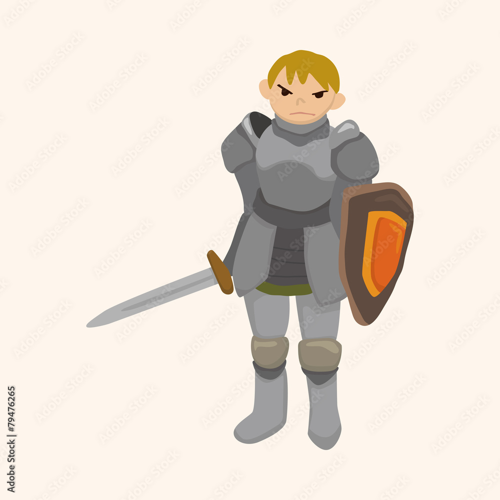 Fototapeta premium knight theme elements vector,eps