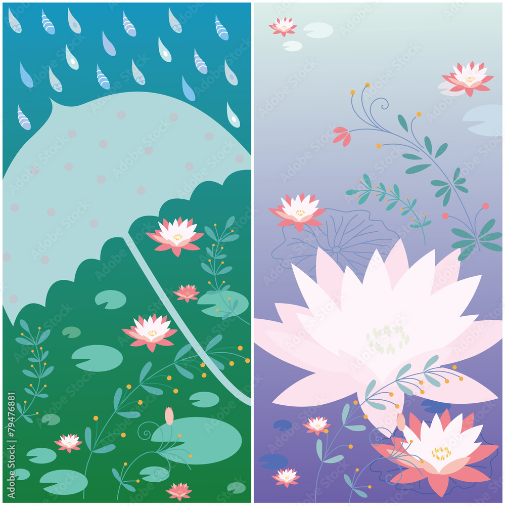 Obraz premium lotus flower greeting card