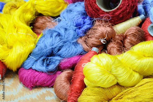 Colorful string silk luxury clothing material