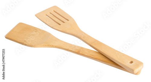 Kitchen Utensils. Wooden Kitchen Utensils on a background