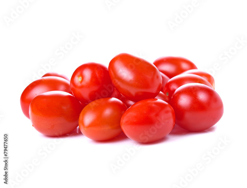 Cherry tomatoes on a white background isolated