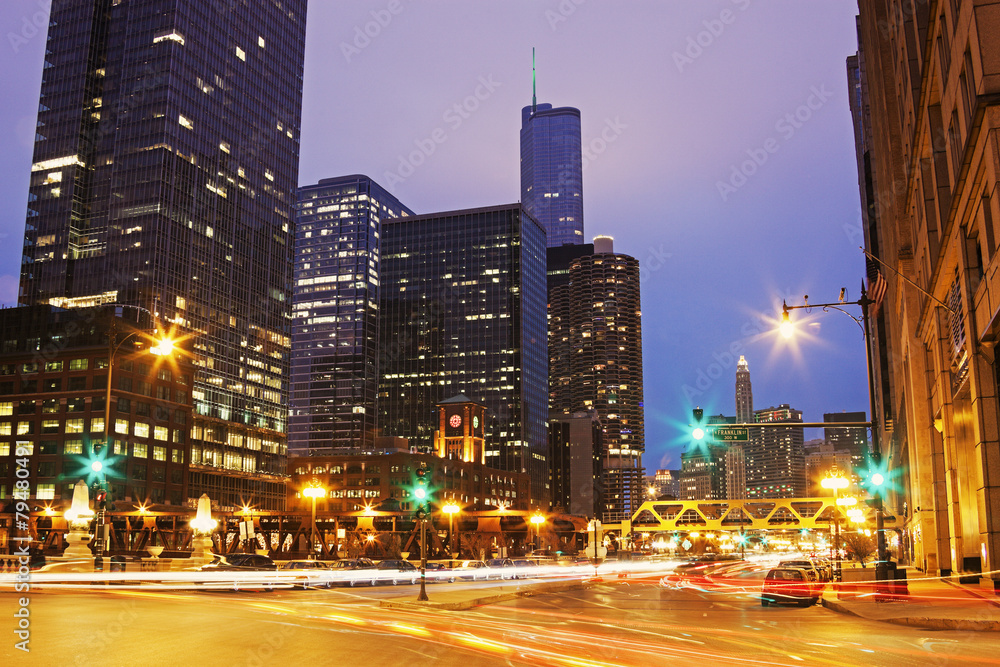 Franklin Street and Walker Drive in Chicago