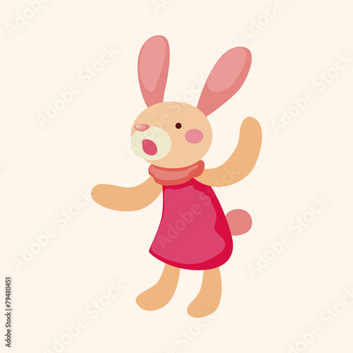 rabbit theme element vector,eps