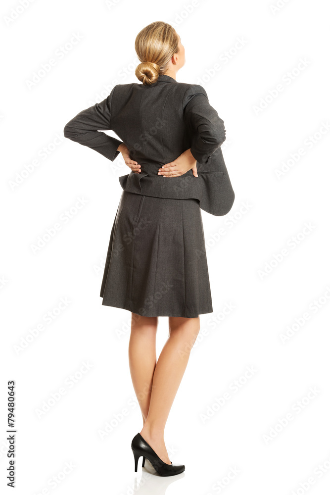 Businesswoman having back pain