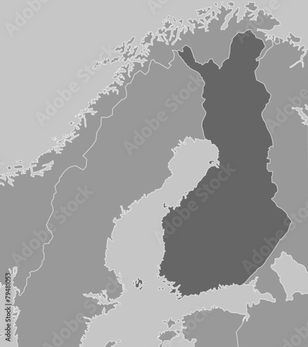 Finnland mit Nachbarländern