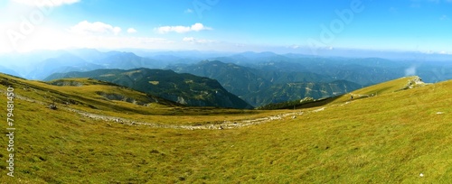 trail on the ridge of the Austrian Alps, beautiful view