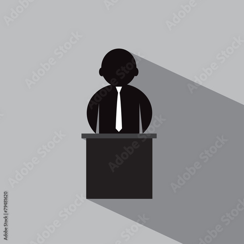 Business concept, fees for the conference, on a gray background.