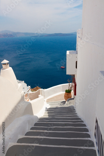 beautiful details of Santorini island  Greece