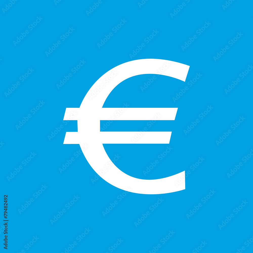 Euro white icon Euro white icon