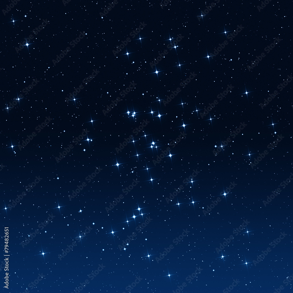 Naklejka premium Stars on a gradient night sky.