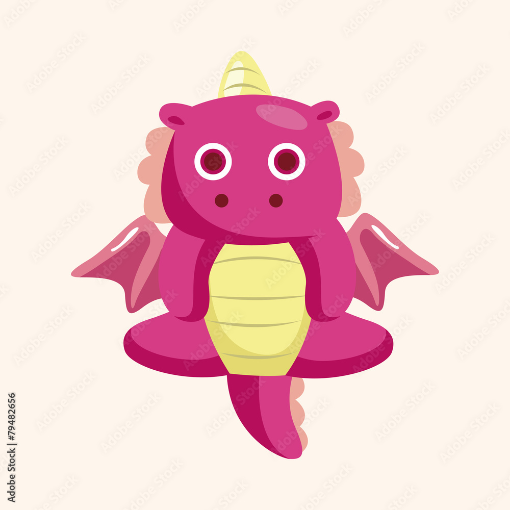 Obraz premium dragon theme elements vector,eps