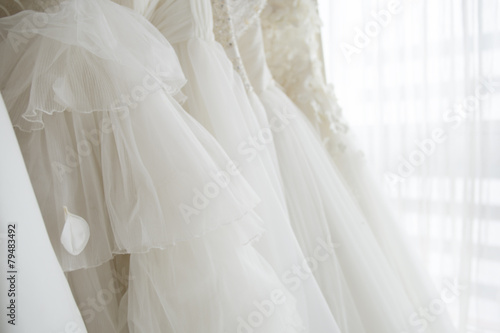 A lot of wedding dress