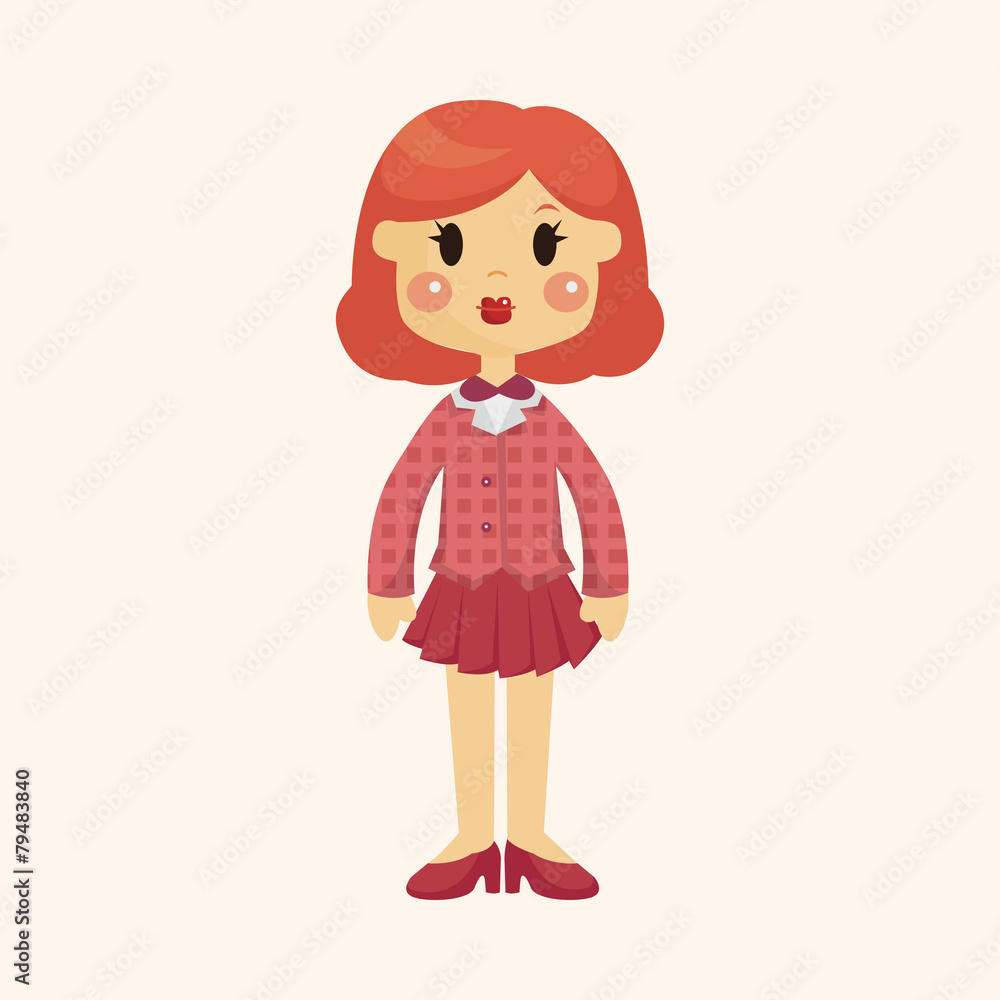 lady woman cartoon theme elements lady woman cartoon theme elements