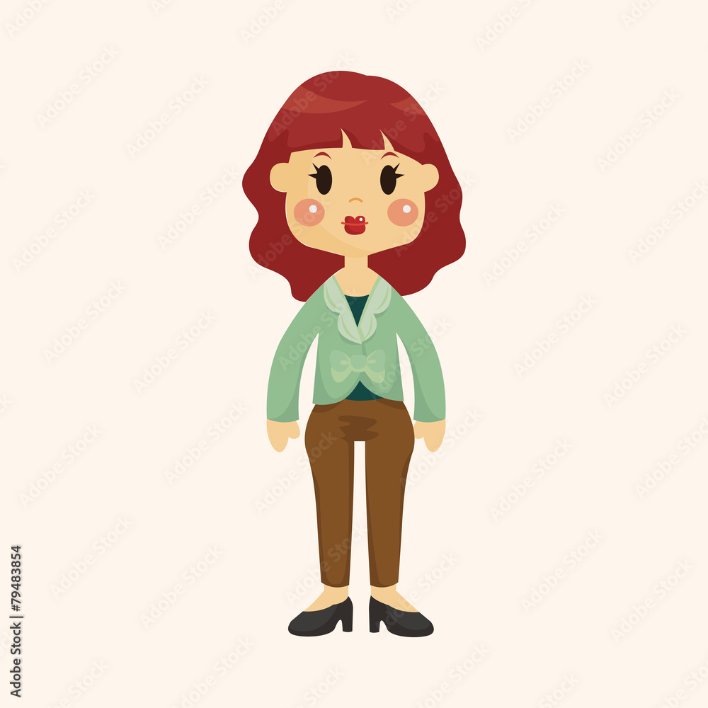 lady woman cartoon theme elements lady woman cartoon theme elements