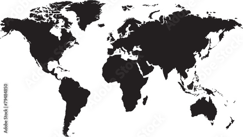 World map isolated on white background #79484850