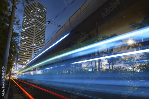 Night Traffic in Hong Kong