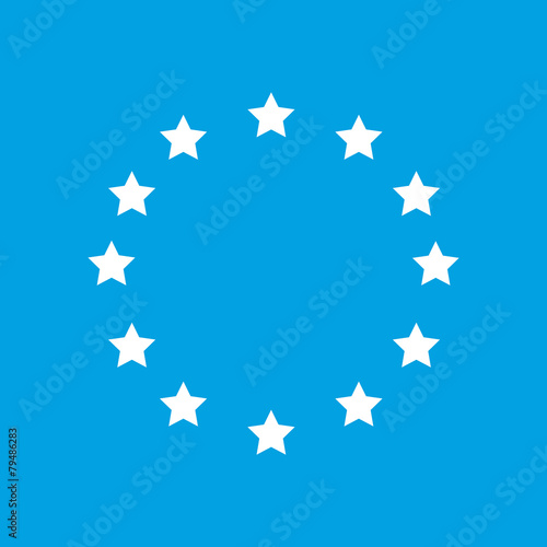 European Union white icon