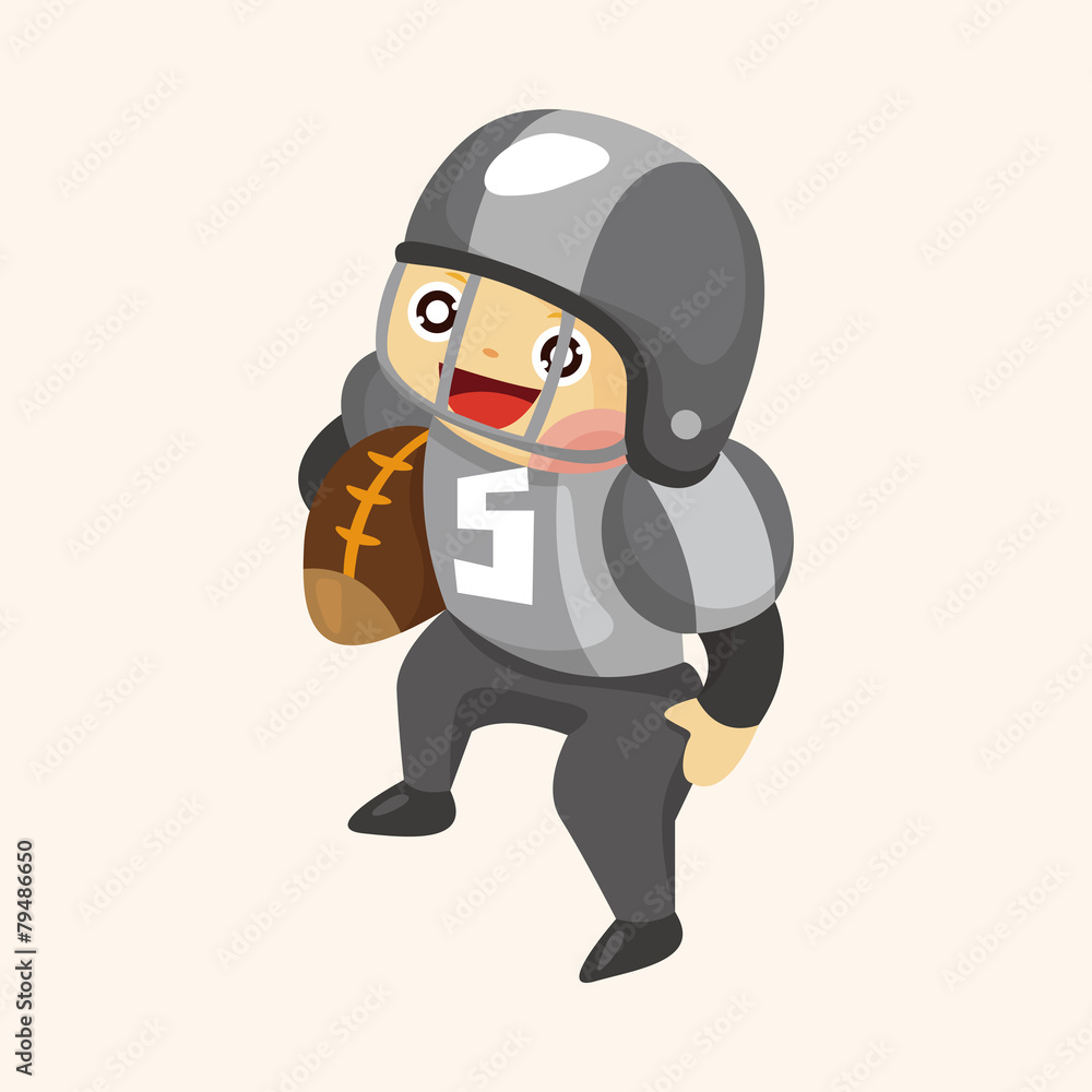 football player theme elements