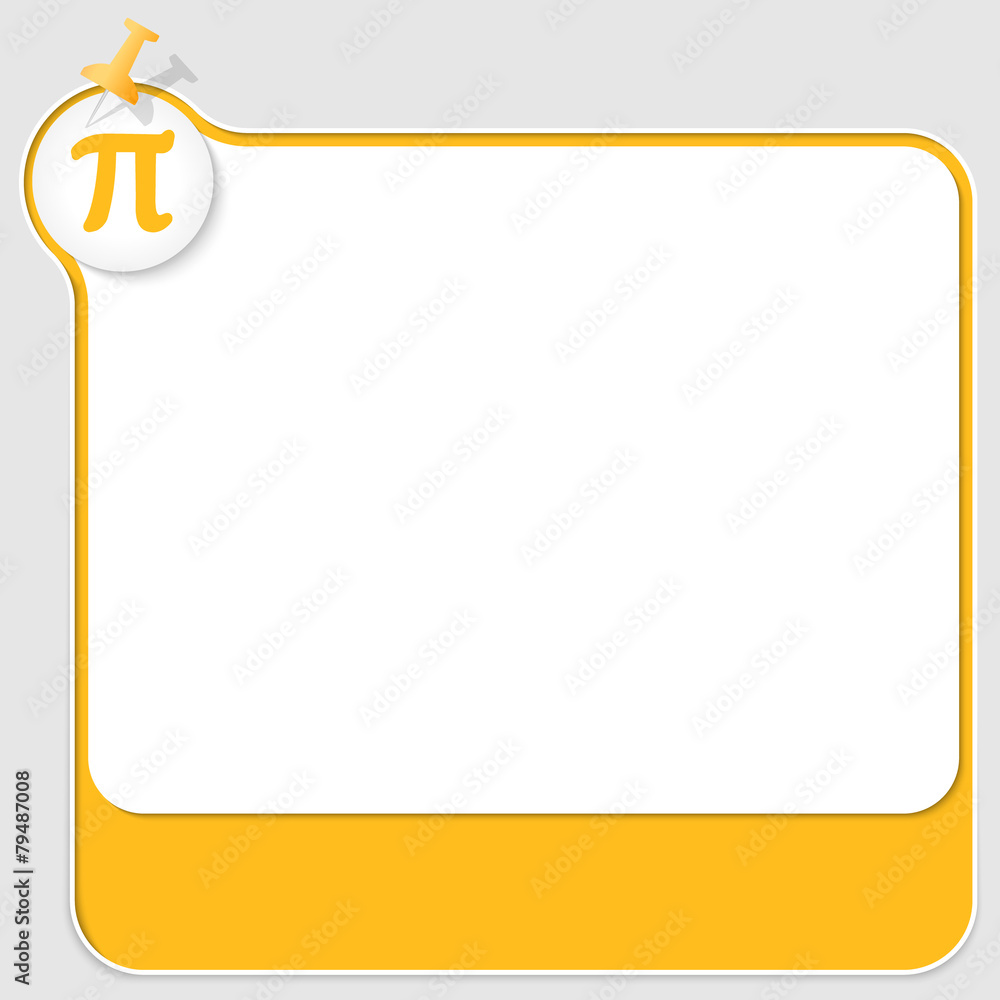 yellow text box with pushpin and pi symbol yellow text box with pushpin and pi symbol
