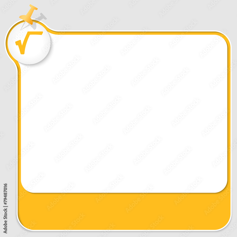 yellow text box with pushpin and radix symbol yellow text box with pushpin and radix symbol