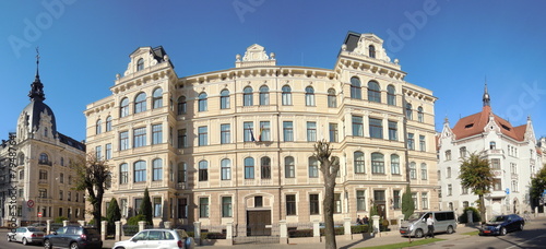 Panoramic view of art nouveau architecture © Juulijs