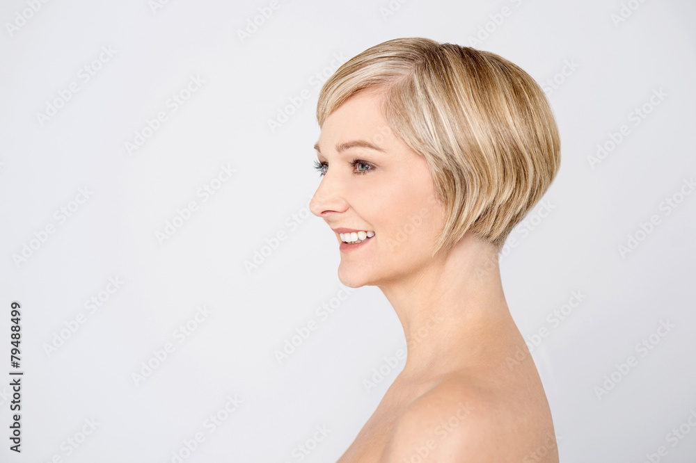 Fototapeta premium Beautiful woman face with clean skin