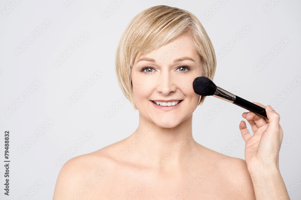 Fototapeta premium I am almost done my makeup.