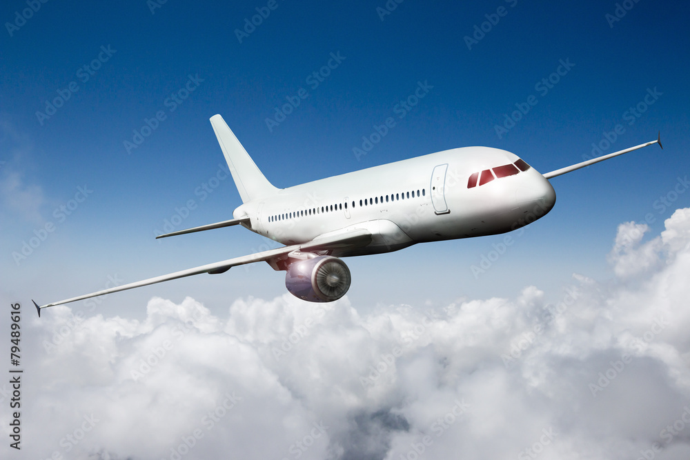 Fototapeta premium samolot samolot pasażerski na niebie