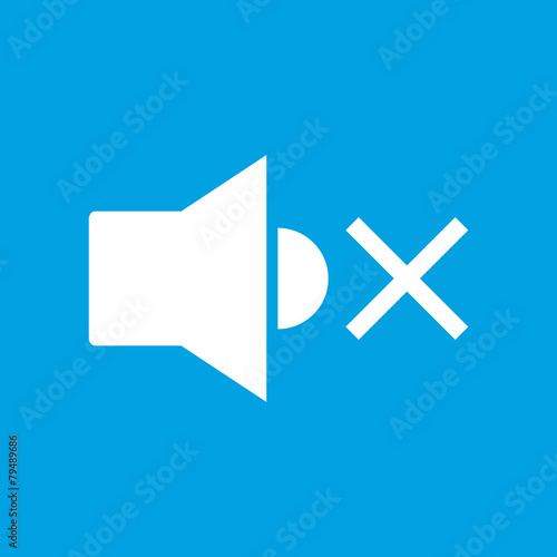 No sound white icon