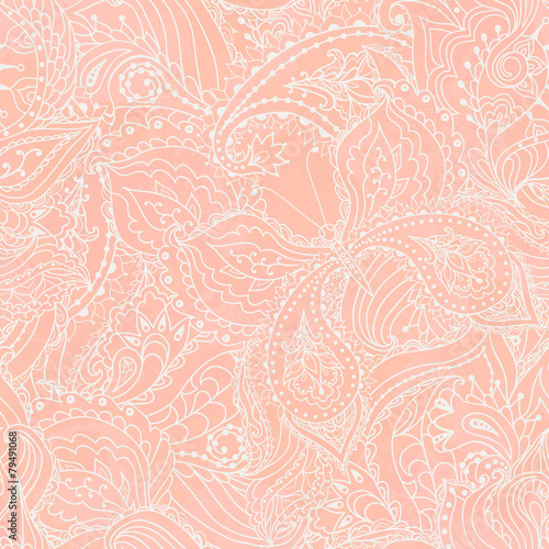 Seamless floral paisley pattern