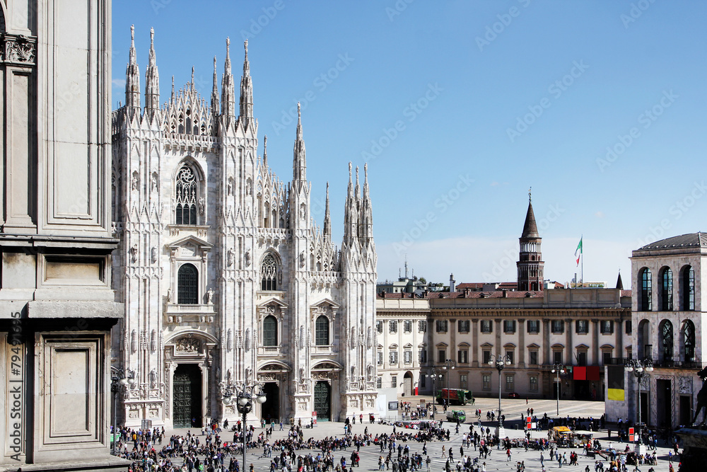 Duomo square in Milan, Italy